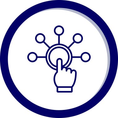 Etkileşimli web simgesi vektör illüstrasyonu