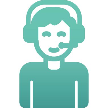 çağrı merkezi operatör simgesi illüstrasyonu 