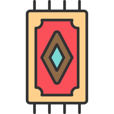 Bir halı simgesinin web illüstrasyonu