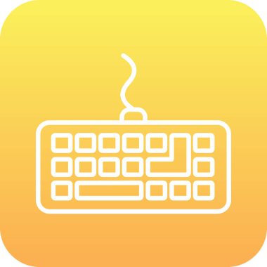 klavyenin modern vektör simgesi, illüstrasyon 