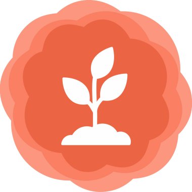 Bitki. Web simgesi basit illüstrasyon 