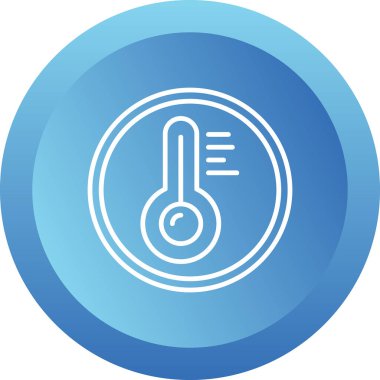 Termometre. Web simgesi basit illüstrasyon 