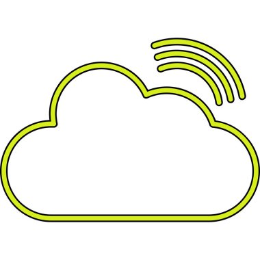 Rss Bulut simgesi, vektör illüstrasyonu basit tasarım