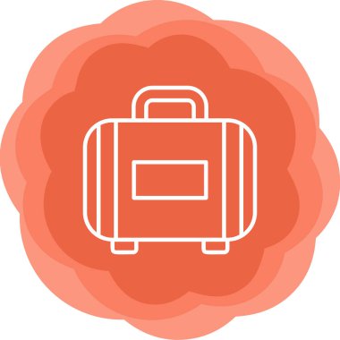 Bavul web simgesi, vektör çizim