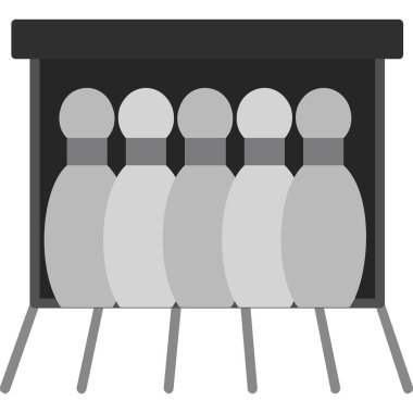 Bowling Salonu modern simgesinin vektör illüstrasyonu            