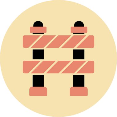 Trafik Bariyeri vektör tasarım şablonu        