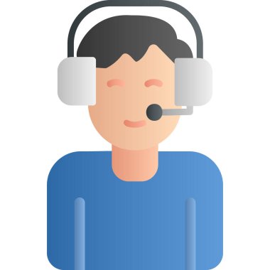 çağrı merkezi operatör simgesi illüstrasyonu 