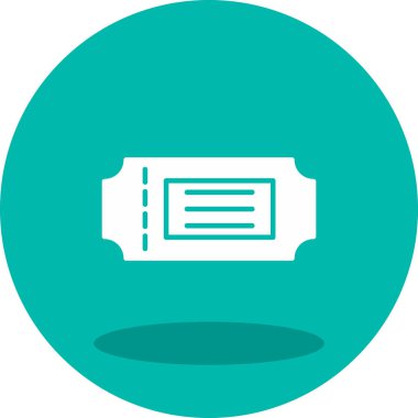 Bilet web simgesi, vektör çizim