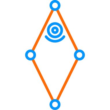 eşkenar dörtgen simgesi, vektör illüstrasyonu, tasarım şablonu