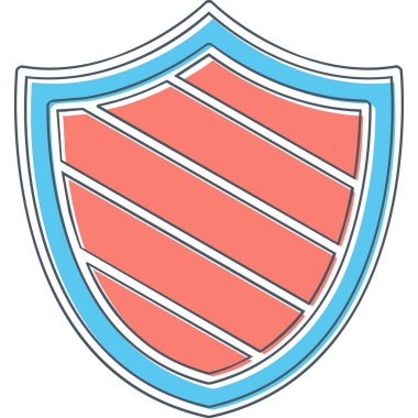 kalkan simgesi web basit illüstrasyon