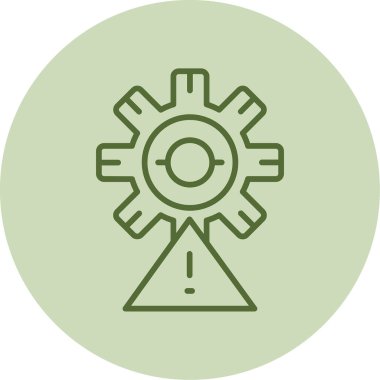 Uyarı vektör çizgisi simgesi, vektör illüstrasyonu 