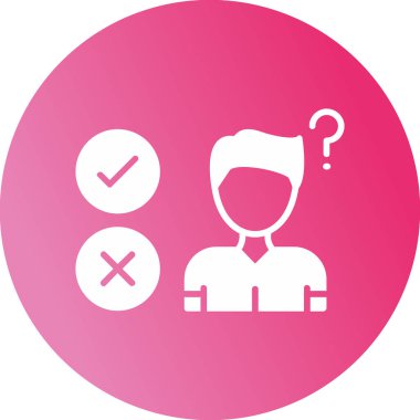 Quiz web simgesi vektör illüstrasyonu