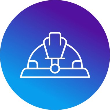 Güvenlik Miğferi Web simgesi, vektör illüstrasyonu