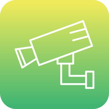 Bir CCTV kamerasının vektör simgesi, illüstrasyon  
