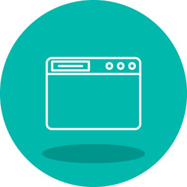 Tarayıcı. Web simgesi vektör illüstrasyonu