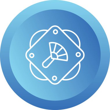 el fan simgesi, vektör illüstrasyonu   