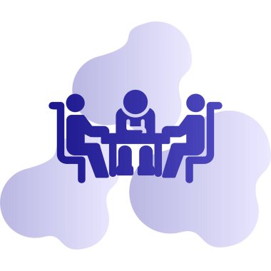 toplantı web simgesi vektör illüstrasyonu 