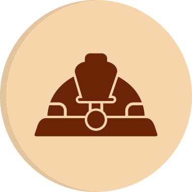 Güvenlik Miğferi Web simgesi, vektör illüstrasyonu