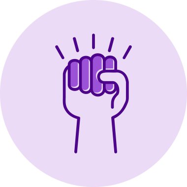 yumruk simgesi, vektör illüstrasyonu basit tasarım