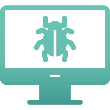 bilgisayar ekranı simgesi, vektör illüstrasyonu basit tasarım