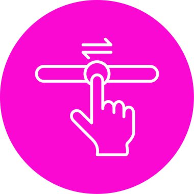 İnsan eliyle basma düğmesinin vektör illüstrasyonu 