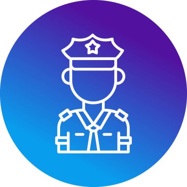 Bir polisin vektör illüstrasyon simgesi