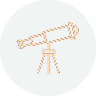 Teleskop. Web simgesi basit illüstrasyon