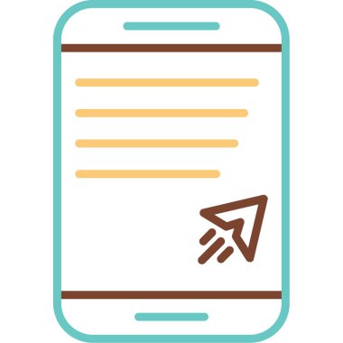 mobil ileti simgesi, vektör illüstrasyonu basit tasarım