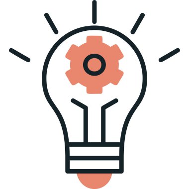 İnovasyon web simgesi basit illüstrasyon 