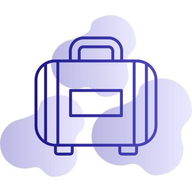 Bavul web simgesi, vektör çizim