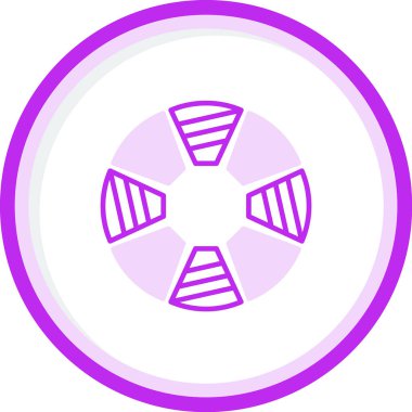 Donut Çizelgesi simgesinin vektör çizimi 