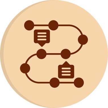 Zaman çizgisi modern simgesinin vektör illüstrasyonu       