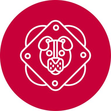 köpek simgesi tasarımı, vektör illüstrasyonu 