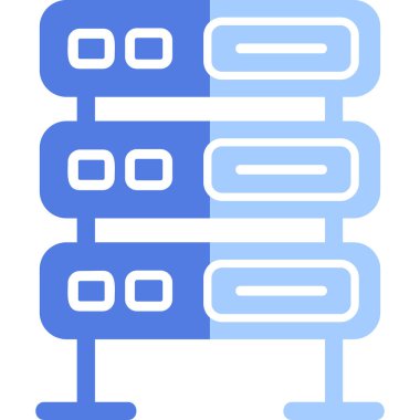bilgisayar sunucu simgesi, vektör illüstrasyonu basit tasarım