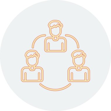 takım çalışması ikon vektör illüstrasyonu 