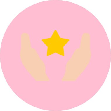 yıldız web simgesi basit illüstrasyon 