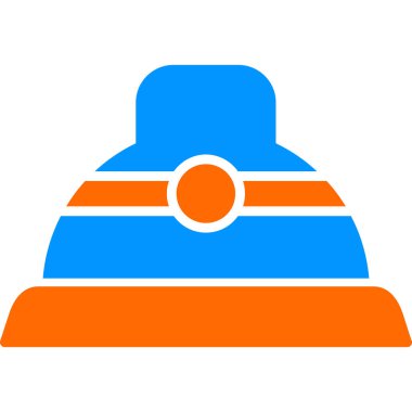 Güvenlik Miğferi Web simgesi, vektör illüstrasyonu