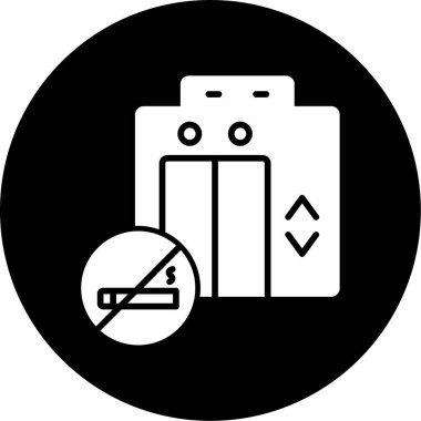 Dumanı tüten web simgesi yok. Basit vektör illüstrasyonu