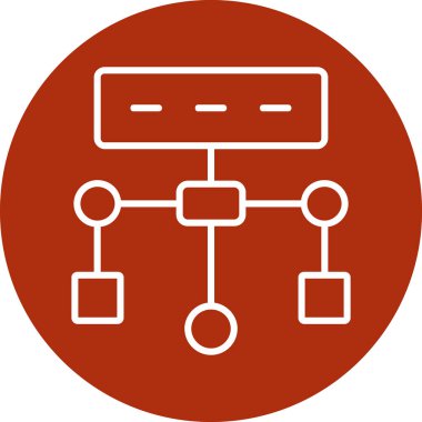 Algoritma. Web simgesi basit tasarım          