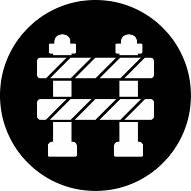 Trafik Bariyeri vektör tasarım şablonu        