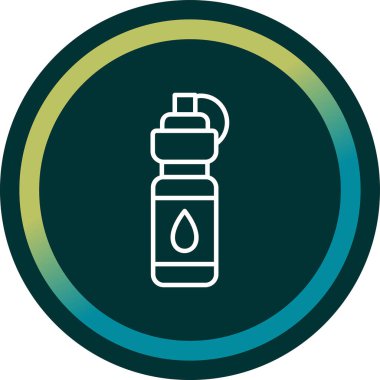 Su şişesi. Web simgesi basit illüstrasyon