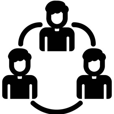 takım çalışması ikon vektör illüstrasyonu 