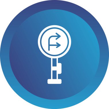 Yol işaretleri simgesinin vektör illüstrasyonu 