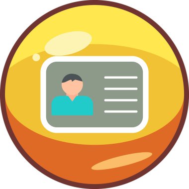 Ofis Kimliği Web simgesi, vektör illüstrasyonu