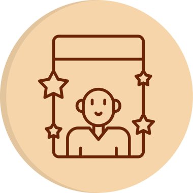 Sosyal medya etki simgesi, vektör illüstrasyonu basit tasarım