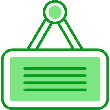 boş tabela, düz simge, vektör illüstrasyonu 