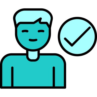 Onaylanmış Adaylar web simgesi vektör illüstrasyonu