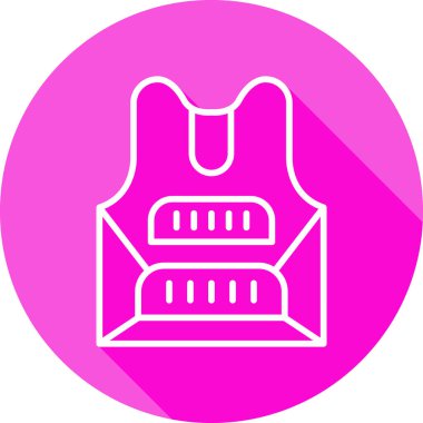 Zırh simgesi, vektör illüstrasyonu basit tasarım