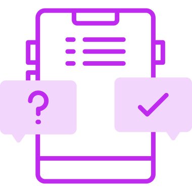 Quiz web simgesi vektör illüstrasyonu