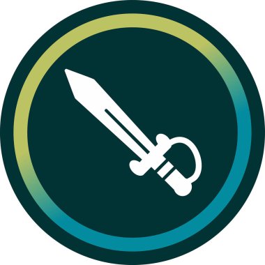 kılıç simgesi, vektör illüstrasyonu basit tasarım